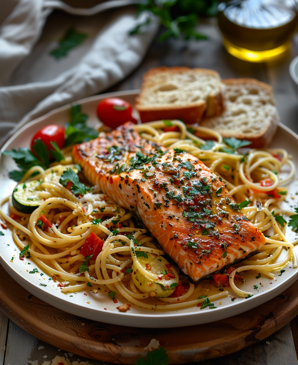 Pasta al salmone fresco e zucchine