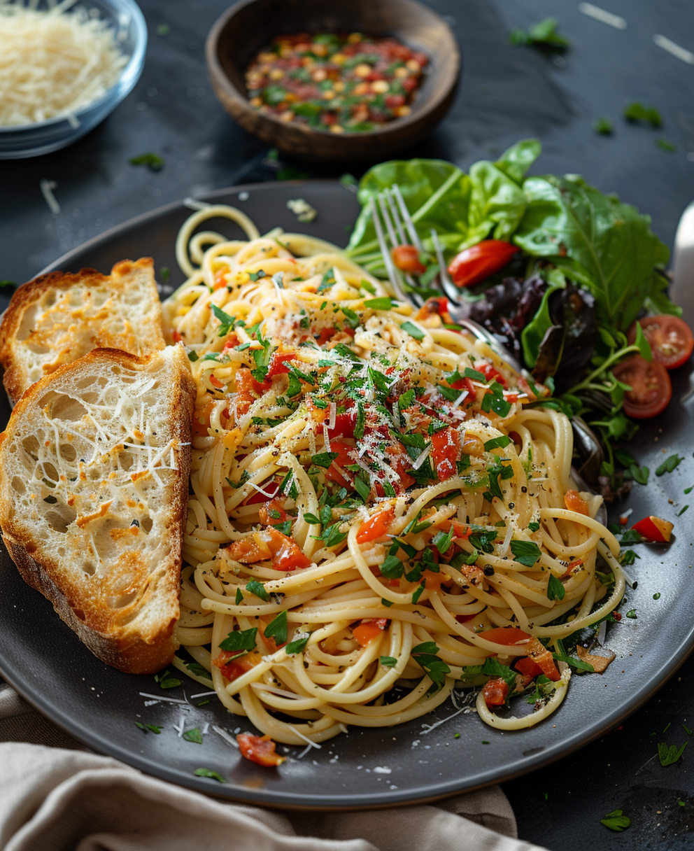 Pasta con acciughe fresche