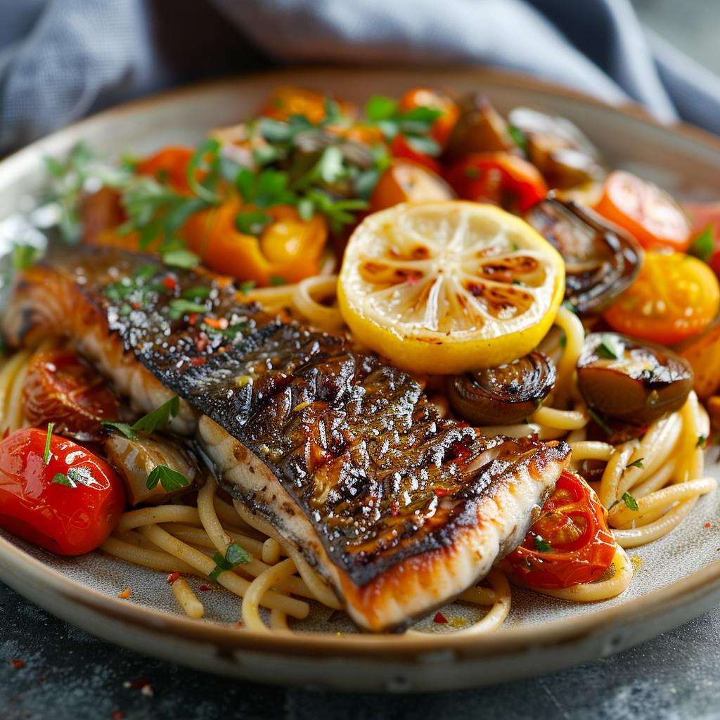 Pasta con gli sgombri freschi