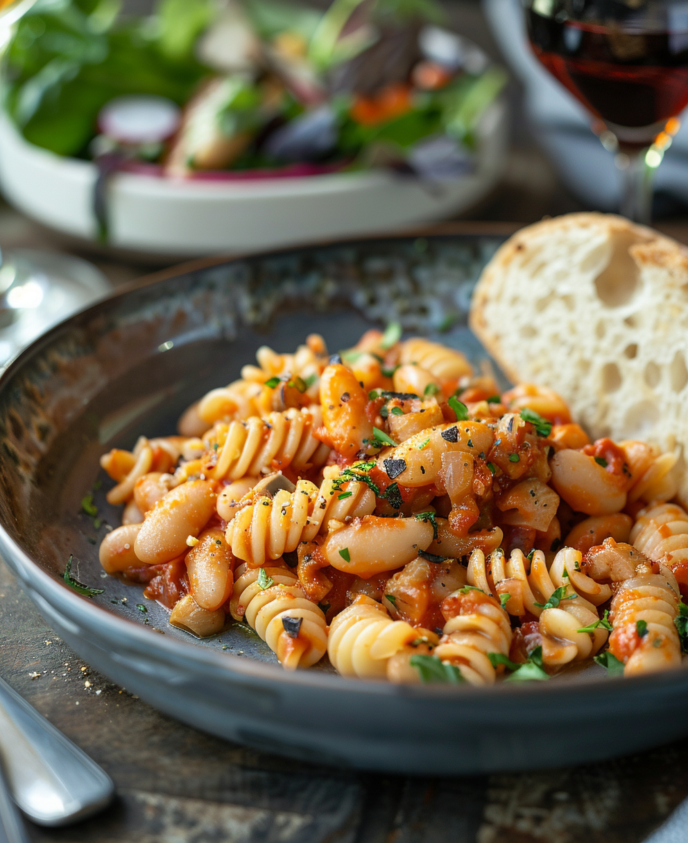 Pasta con i fagioli freschi