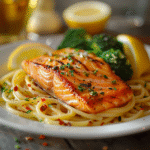 Pasta con il salmone fresco senza panna