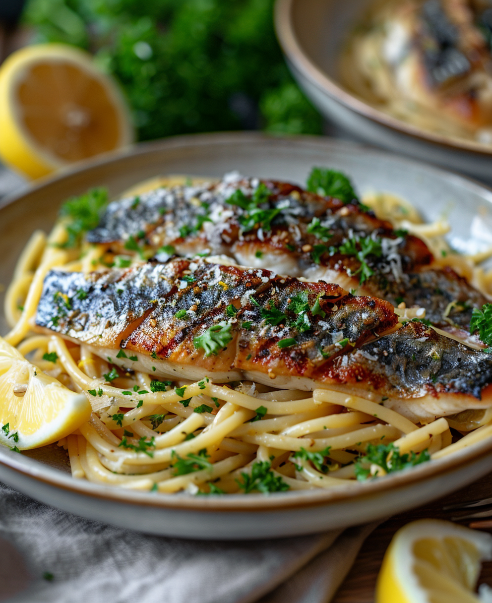 Pasta con sgombro fresco
