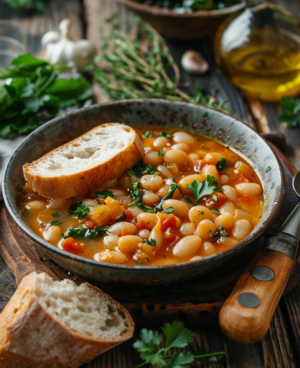 Pasta e fagioli freschi