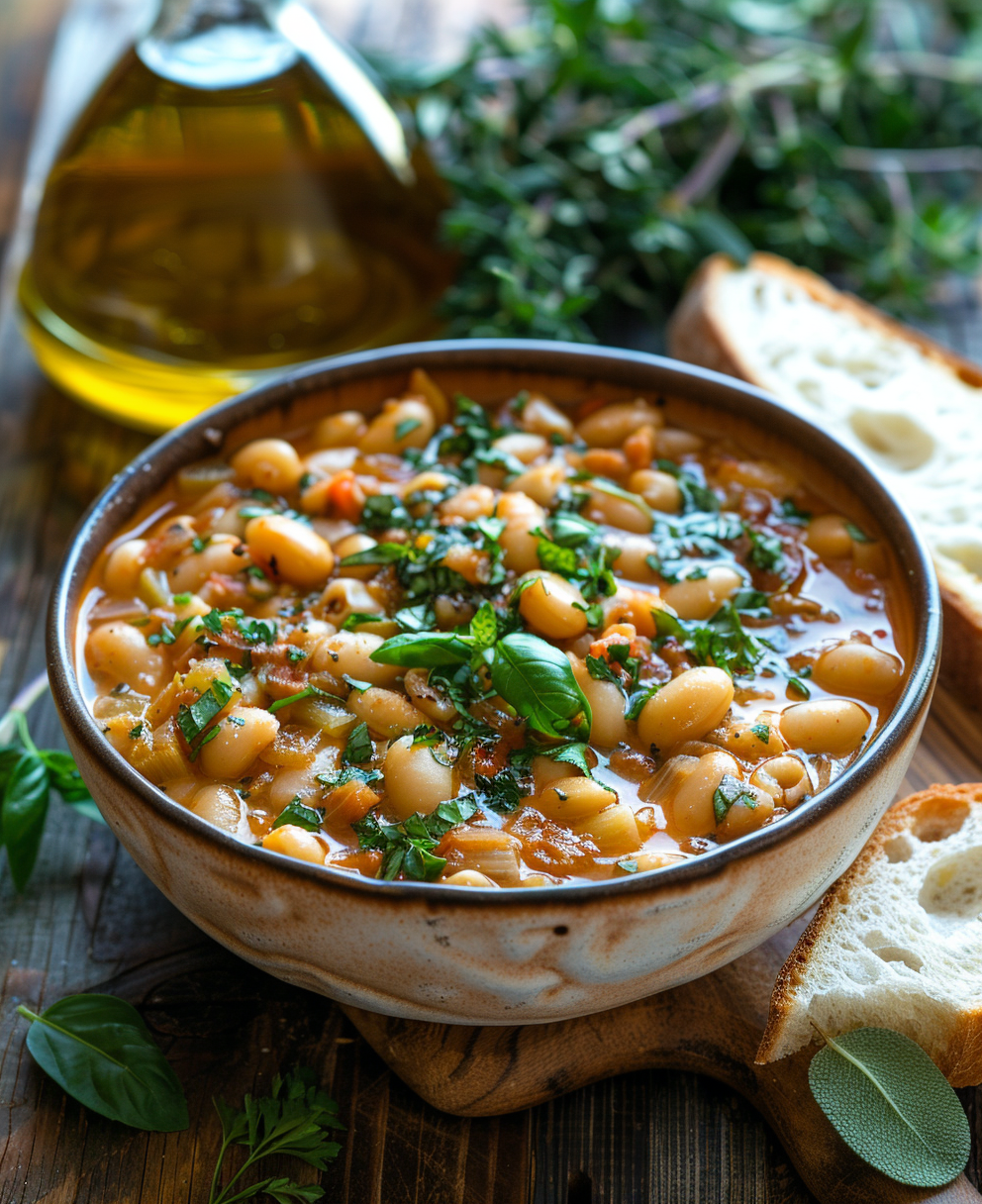 Pasta e fagioli freschi