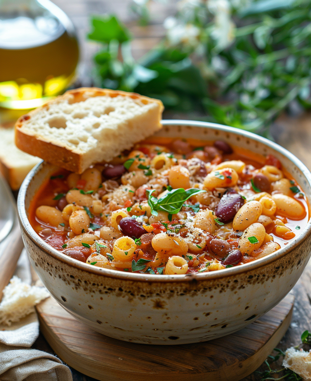 Pasta e fagioli freschi