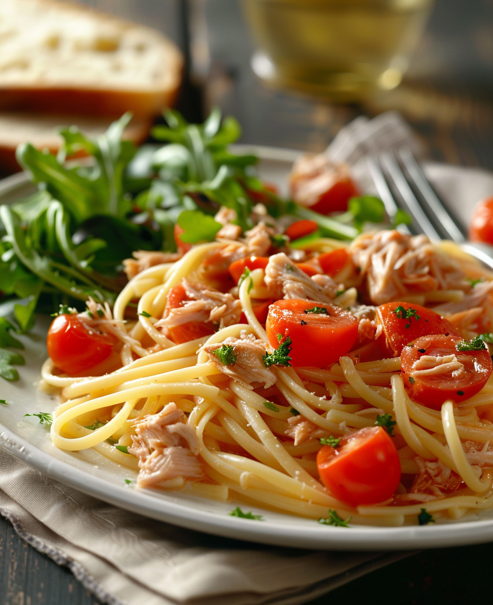 Pasta tonno fresco e pomodorini