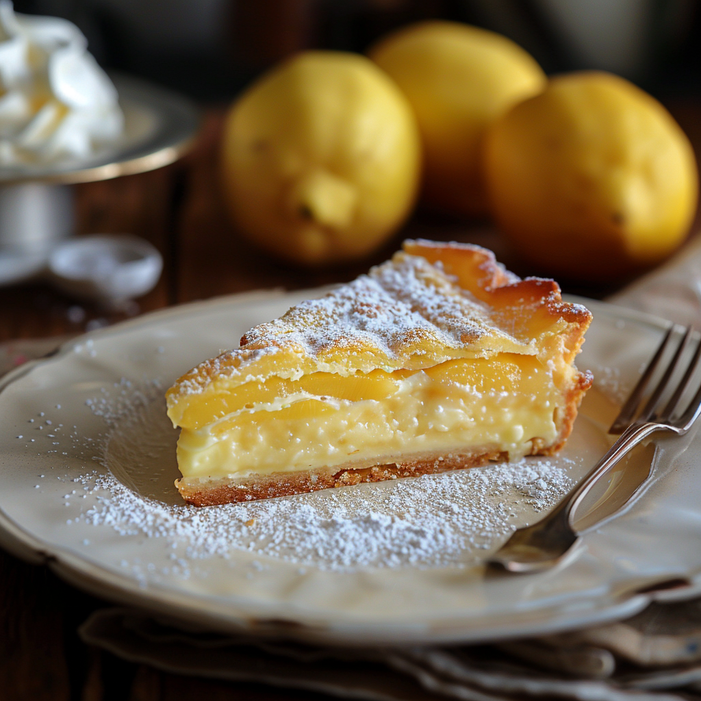 torta con crema al limone