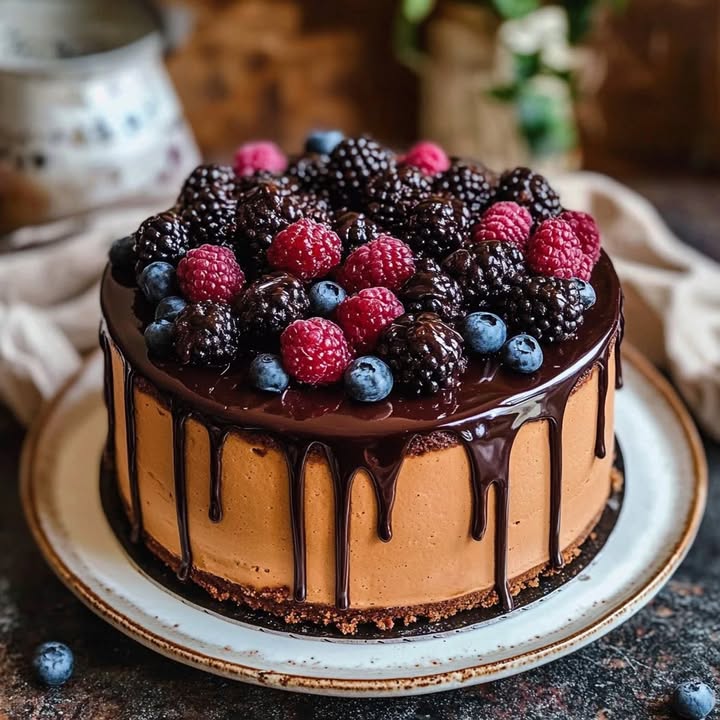 Torta Strati Cioccolato Mirtilli