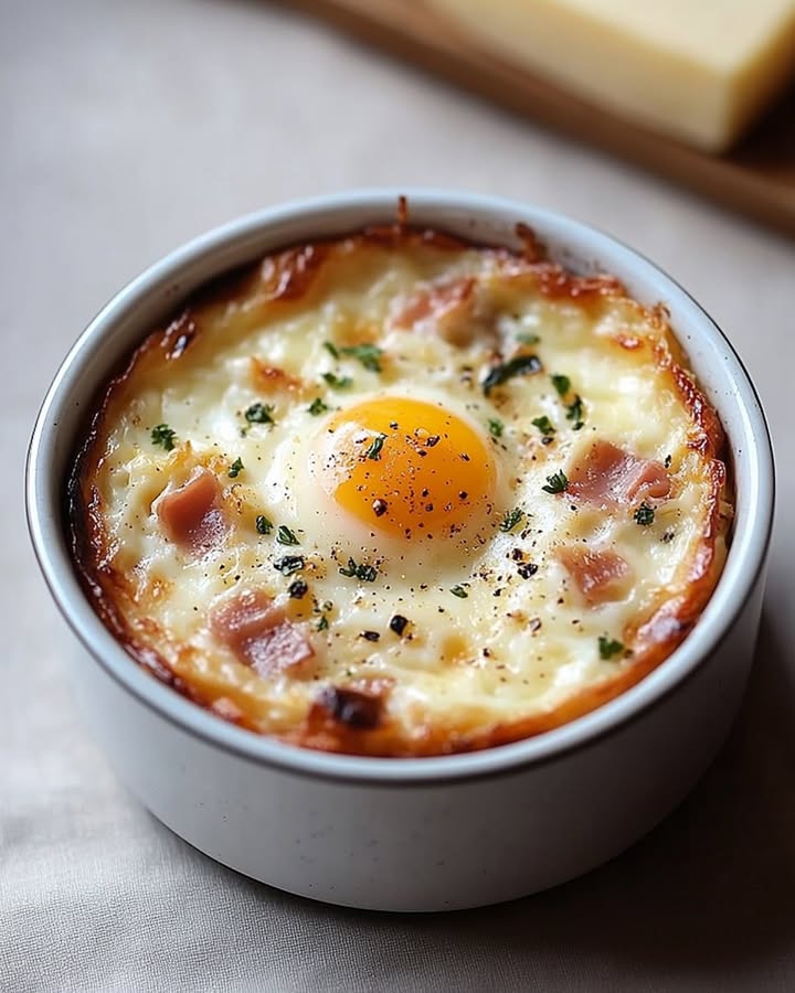 Uova Cocotte Jambon Formaggio