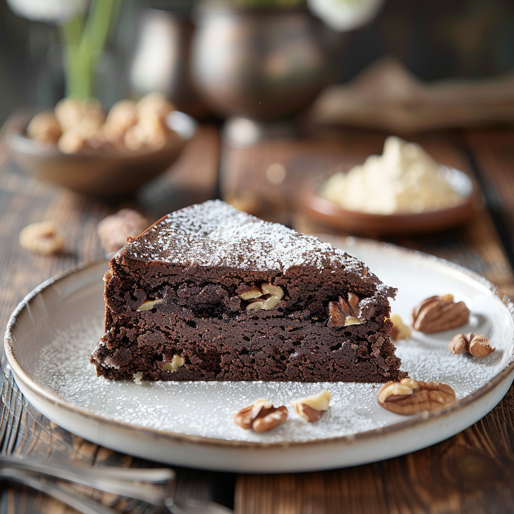 torta al cioccolato con noci