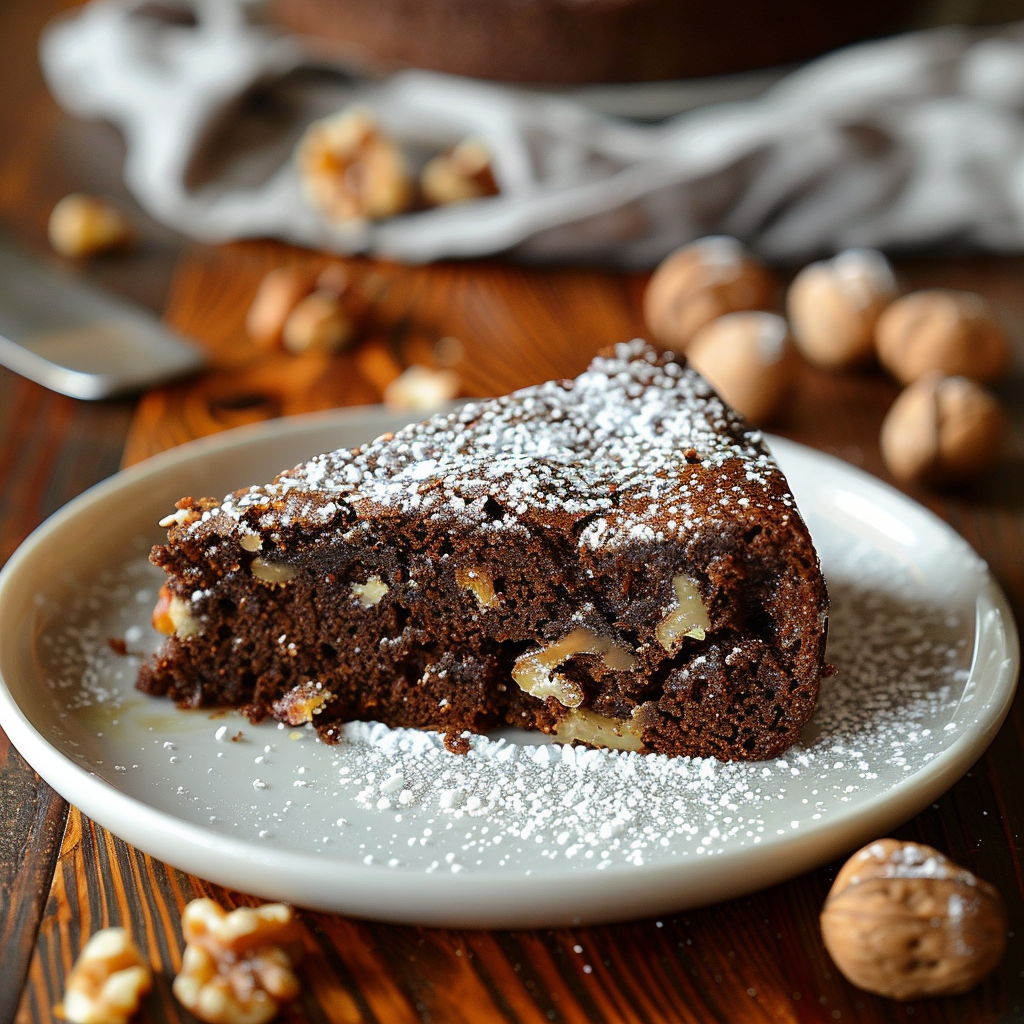 torta al cioccolato con noci
