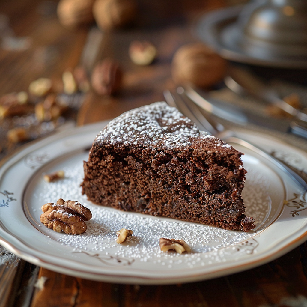 torta al cioccolato con noci