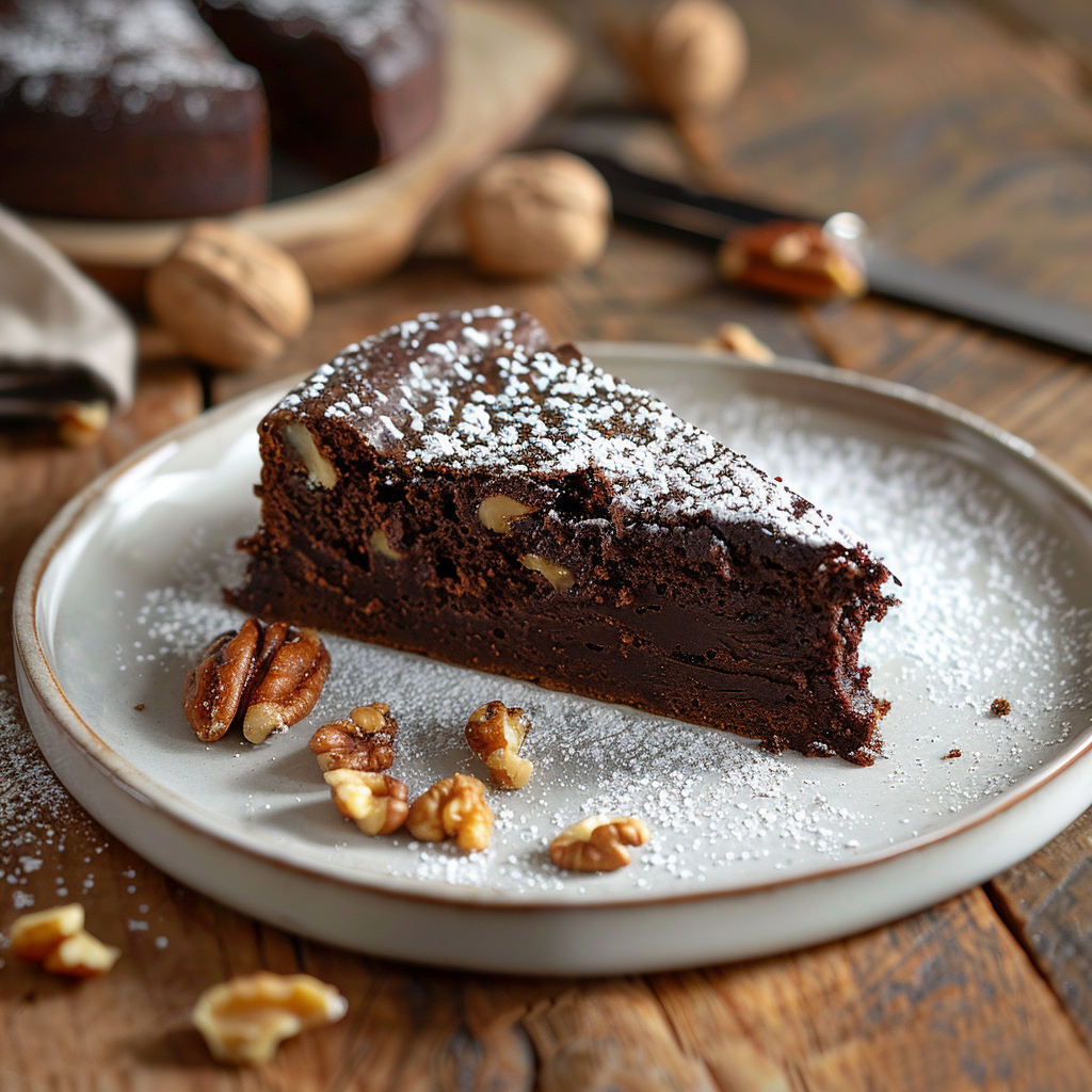 torta al cioccolato con noci