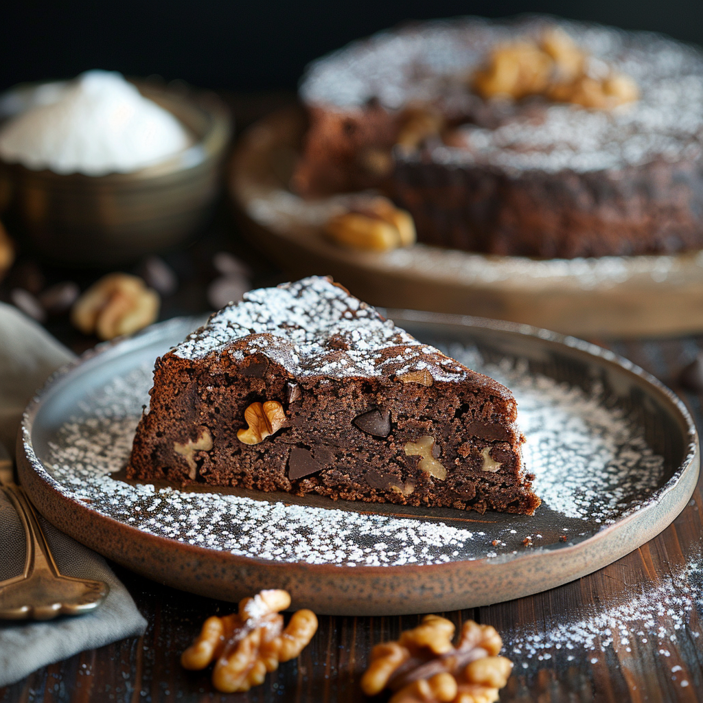 torta alle noci e cioccolato