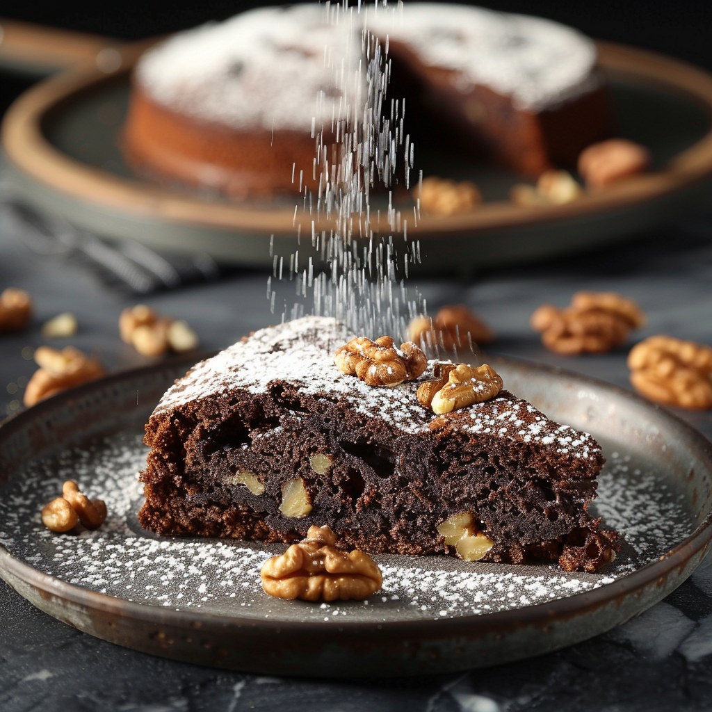 torta alle noci e cioccolato