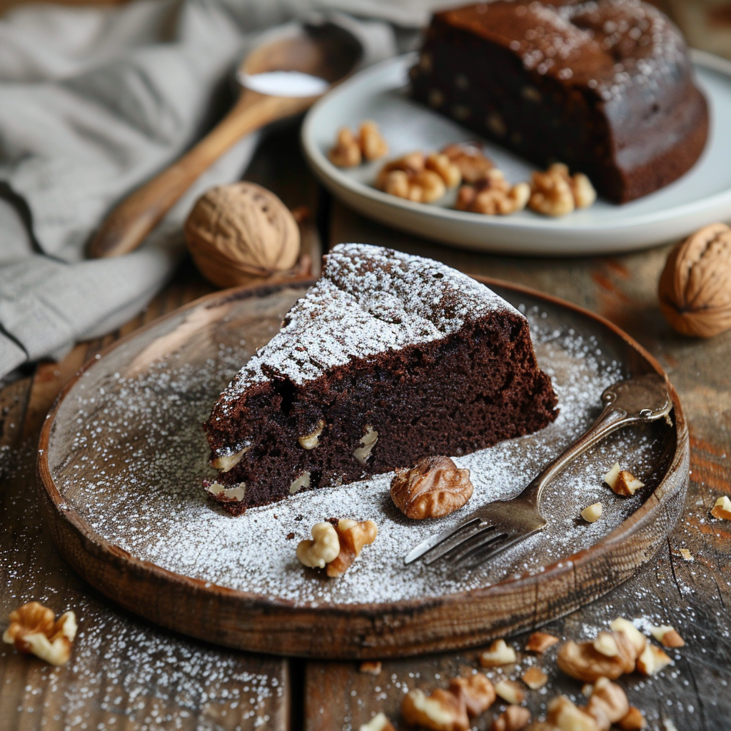 torta alle noci e cioccolato