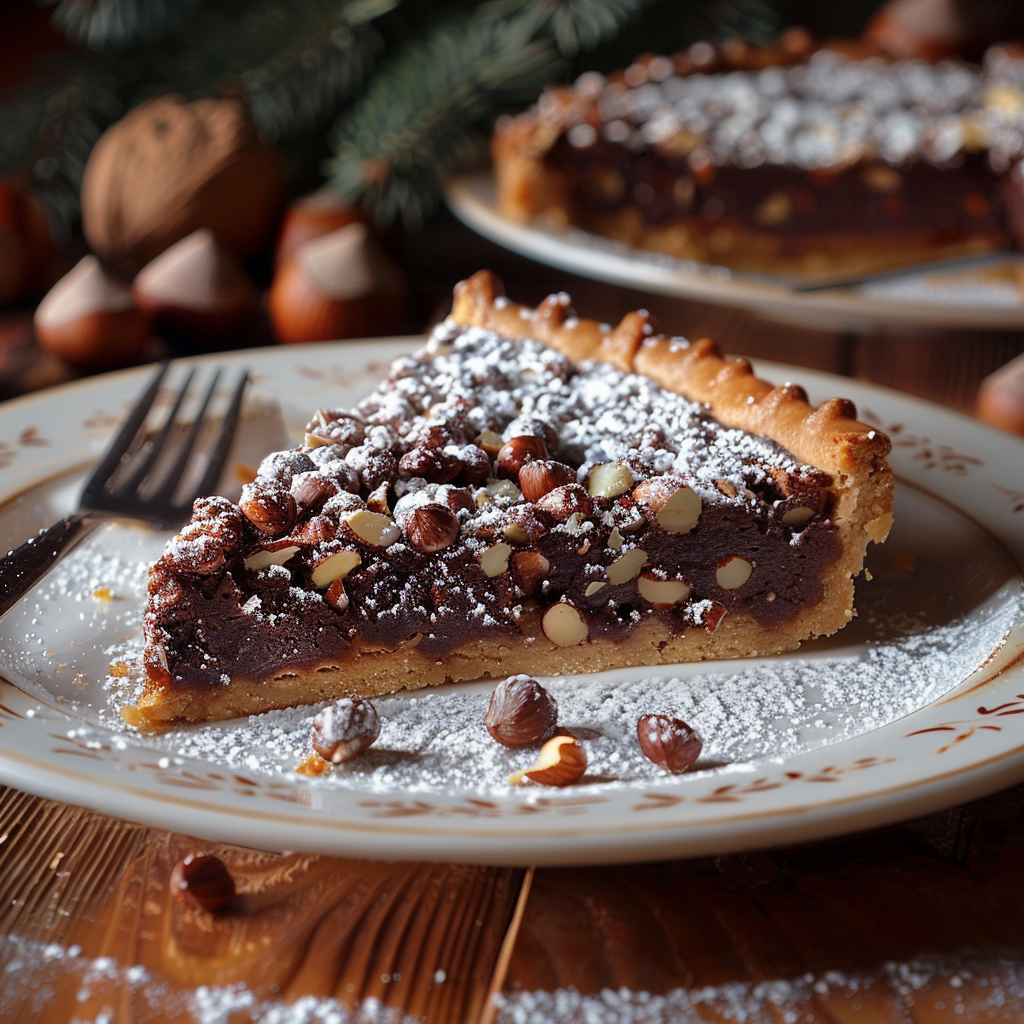 torta con nocciole e cioccolato