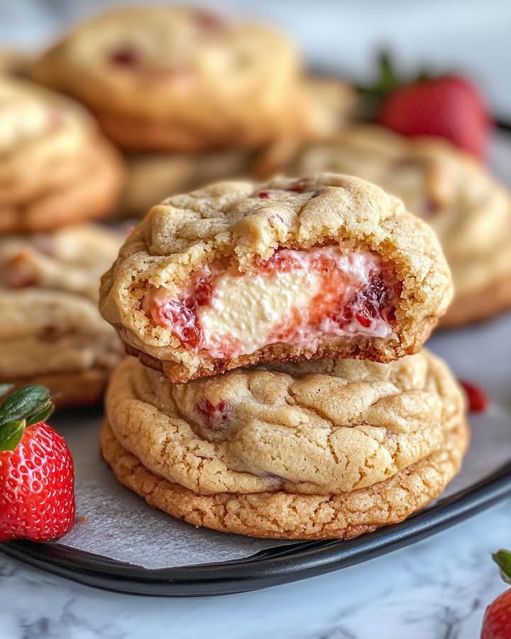 Biscotti Ripieni Cheesecake Fragola