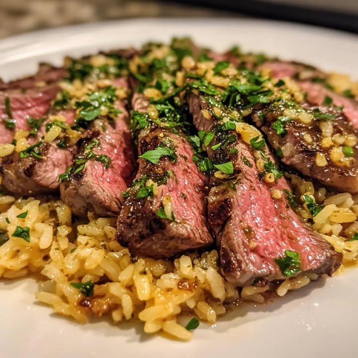 Bistecca Aglio Burro Riso