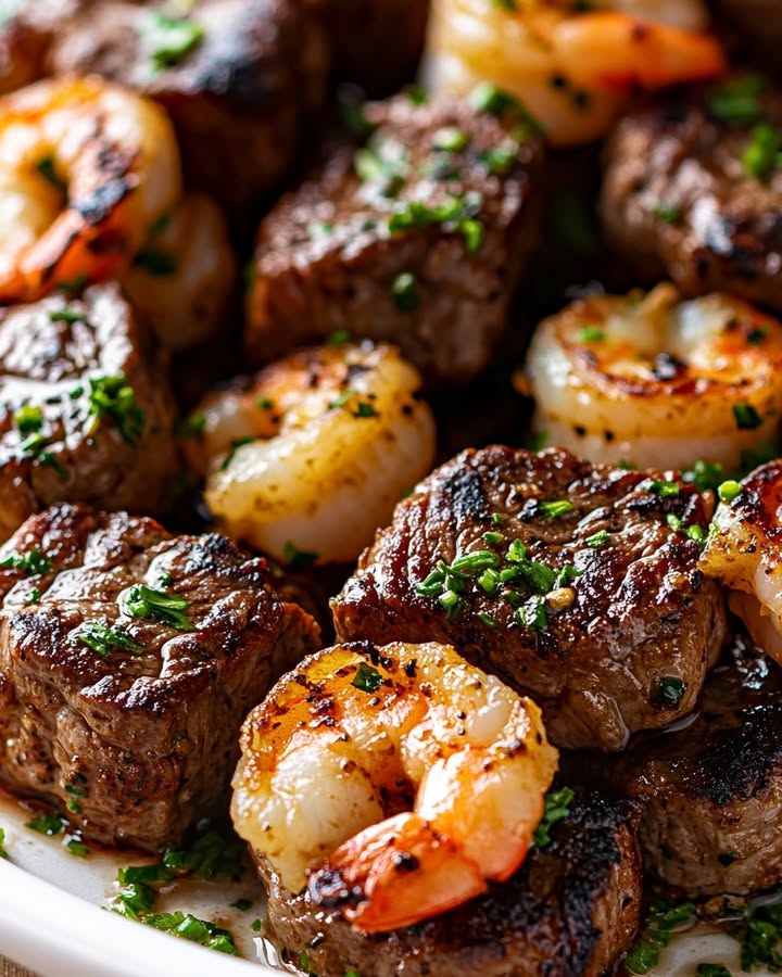 Bocconcini di Manzo e Gamberi