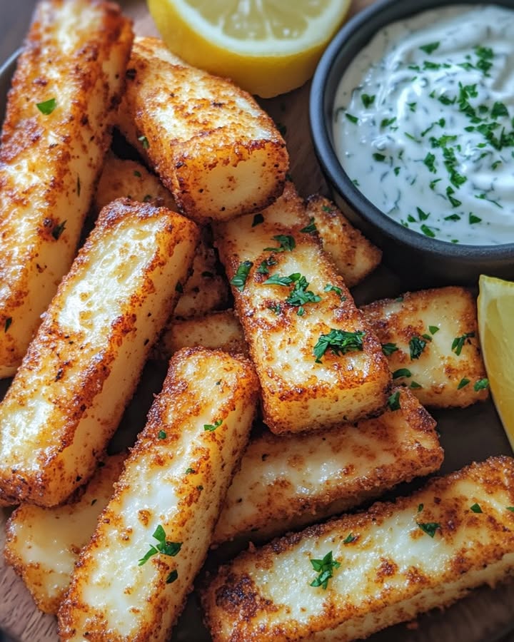 Patatine Halloumi Croccanti