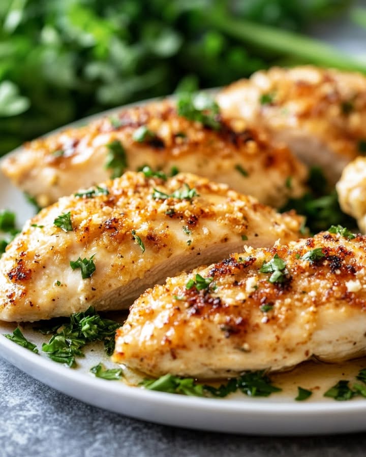 Pollo Parmigiano All'Aglio