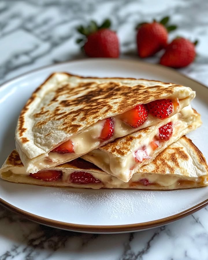 Quesadillas Cheesecake Fragole