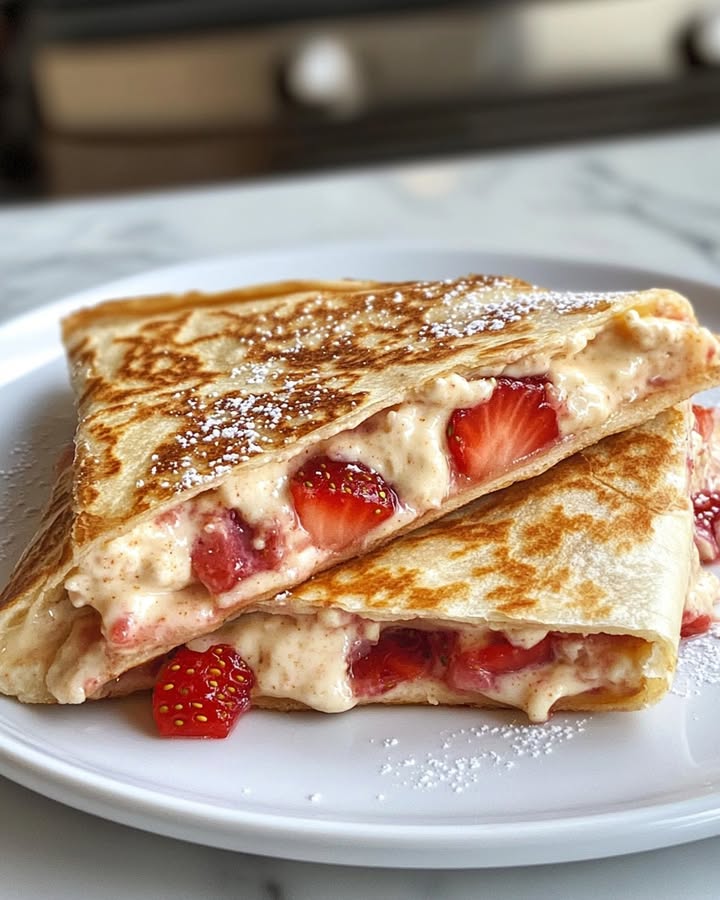 Quesadillas Cheesecake Fragole