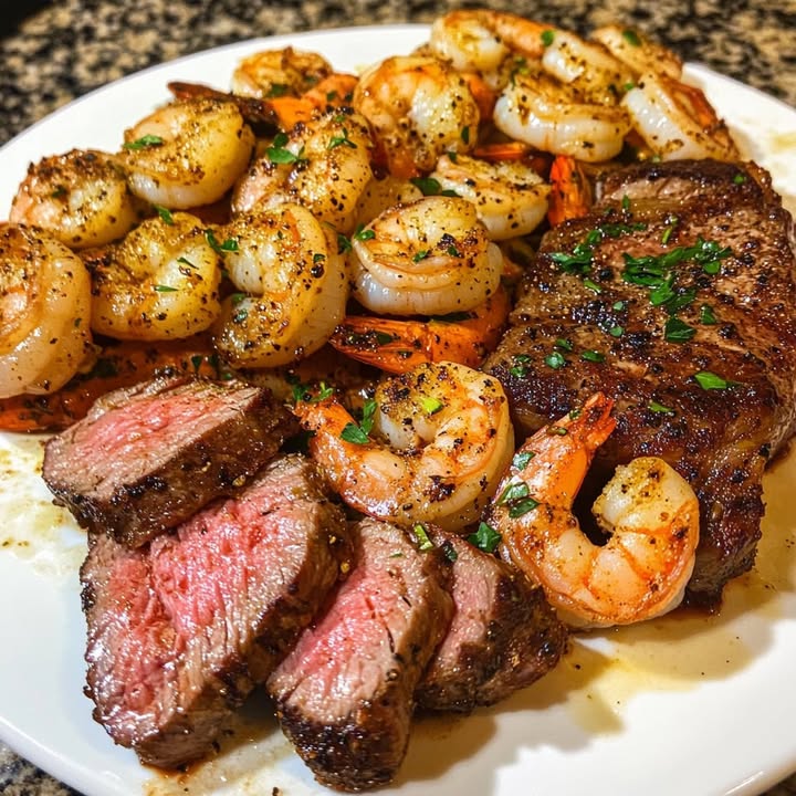 Steak e Gamberi Cajun