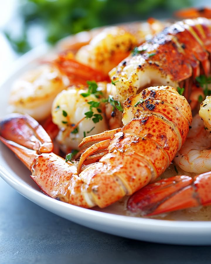 Aragosta e Gamberi Grigliati