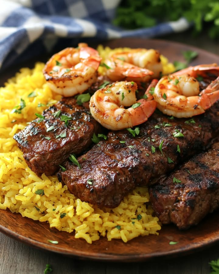 Bistecca Gamberetti Riso