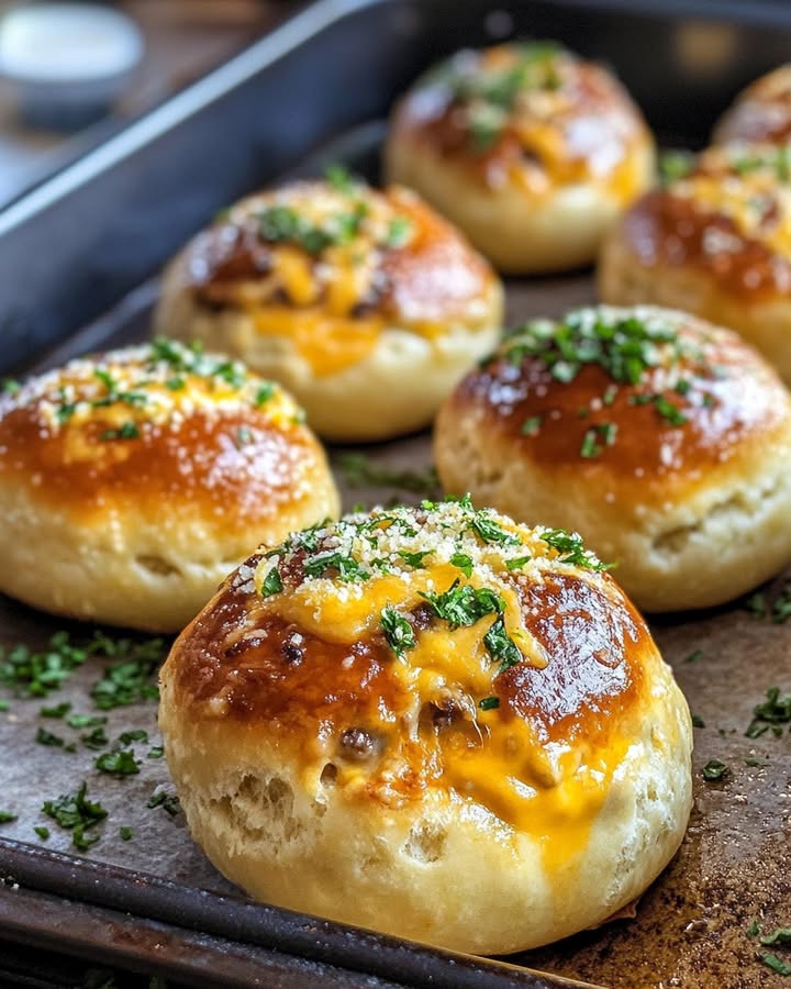 Bombe Cheeseburger All'aglio