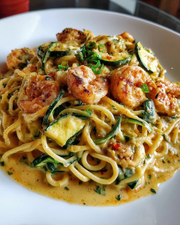 Gamberetti Crema Zucchine Spaghetti