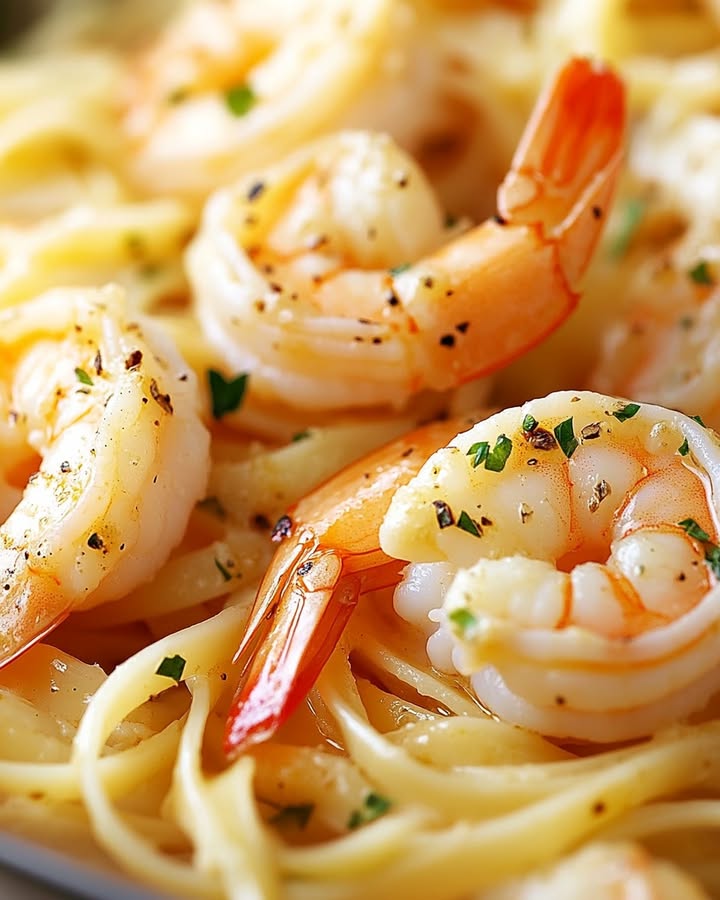 Gamberi Aglio Linguine