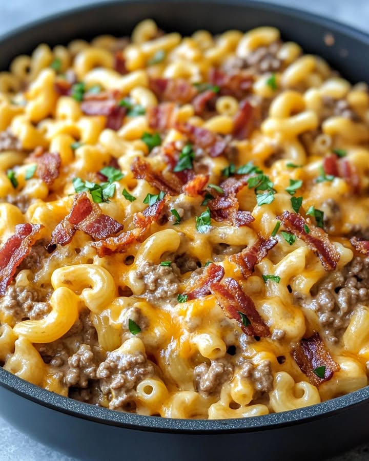 Pasta Cheeseburger Bacon