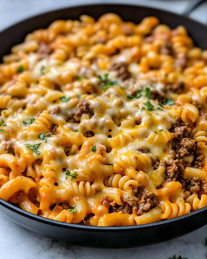 Pasta Cheeseburger Cremosa