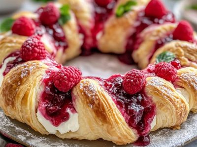 Anello di Crescente ai Lamponi: Ricetta Facile e Deliziosa