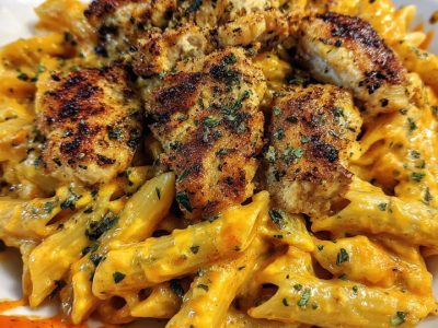 Bocconcini Pollo Aglio e Penne al Formaggio: Ricetta Facile e Deliziosa